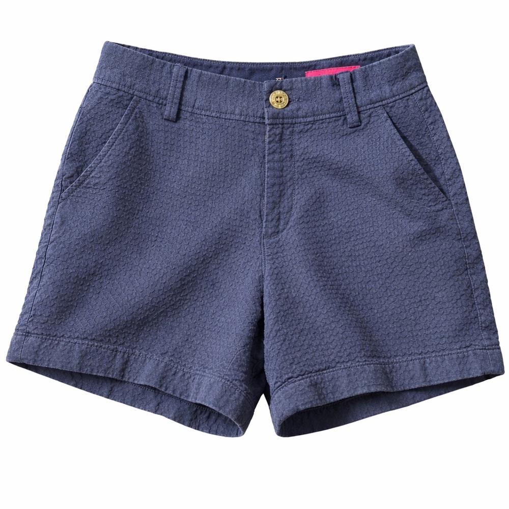 Lilly Pulitzer Navy Textured Bermuda Shorts